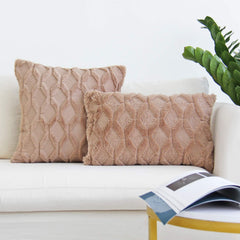 2 Piece Throw Pillow Set Square Rectangle Covers with Inserts