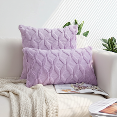 2 Piece Throw Pillow Set Square Rectangle Covers with Inserts