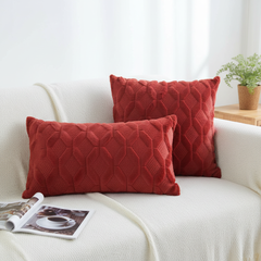 2 Piece Throw Pillow Set Square Rectangle Covers with Inserts