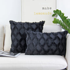 2 Piece Throw Pillow Set Square Rectangle Covers with Inserts