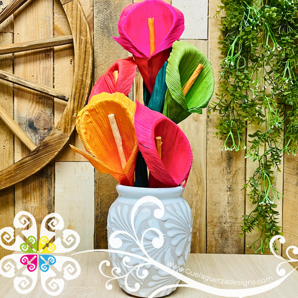 White Espiga Plumeado Bola Clay Vase Decorative Rustic Home
