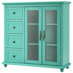 Buffet Sideboard Table Kitchen Storage Cabinet with Drawers and Doors-Green