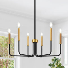 Farmhouse Hanging Candle Chandelier (No Assembly)