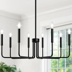 Farmhouse Hanging Candle Chandelier (No Assembly)
