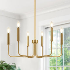 Farmhouse Hanging Candle Chandelier (No Assembly)