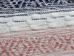 Throw Pillow for sofa with Tassels 22" X 22" Multicolor Insert Included
