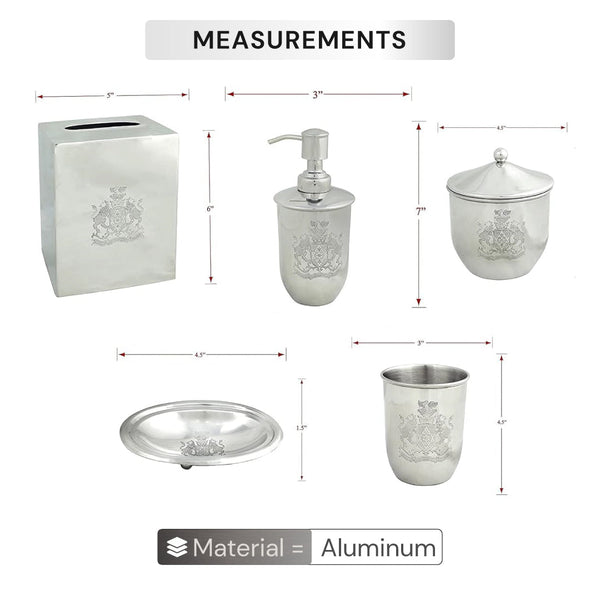 Collection Modern Bathroom Décor Accessories Set of Five