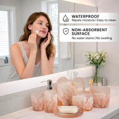 Collection Modern Bathroom Décor Accessories Set of Six