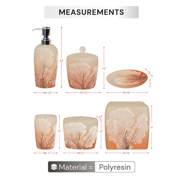 Collection Modern Bathroom Décor Accessories Set of Six
