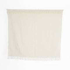 Alpaca Bouclé Ivory Throw Blanket from Peru Soft Cozy