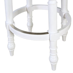 Kitty Hawk Swivel Stool in White & Light Grey