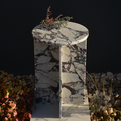 Calacatta Viola Marble Coffee Table, Round Marble Coffee Table, Luxury Side Table, Elegant Coffee Table for Living Room, Marble Side Table
