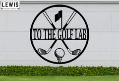 Personalized Golf Metal Sign | Custom Golf Monogram Wall Art