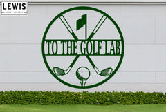 Personalized Golf Metal Sign | Custom Golf Monogram Wall Art