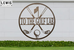Personalized Golf Metal Sign | Custom Golf Monogram Wall Art