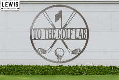 Personalized Golf Metal Sign | Custom Golf Monogram Wall Art