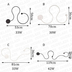 DecorBites™ LED Aluminum Wall Lamps for Home Lighting Decoration