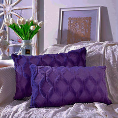 2 Piece Throw Pillow Set Square Rectangle Covers with Inserts