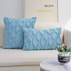 2 Piece Throw Pillow Set Square Rectangle Covers with Inserts
