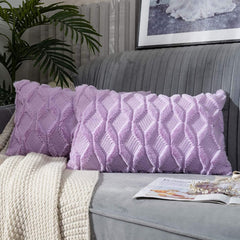 2 Piece Throw Pillow Set Square Rectangle Covers with Inserts