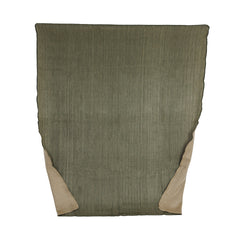 Reversible Handwoven Alpaca Throw Blanket Khaki Olive Green Ecuador