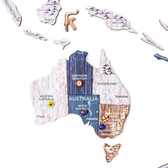 3D Wooden World Map Mystery