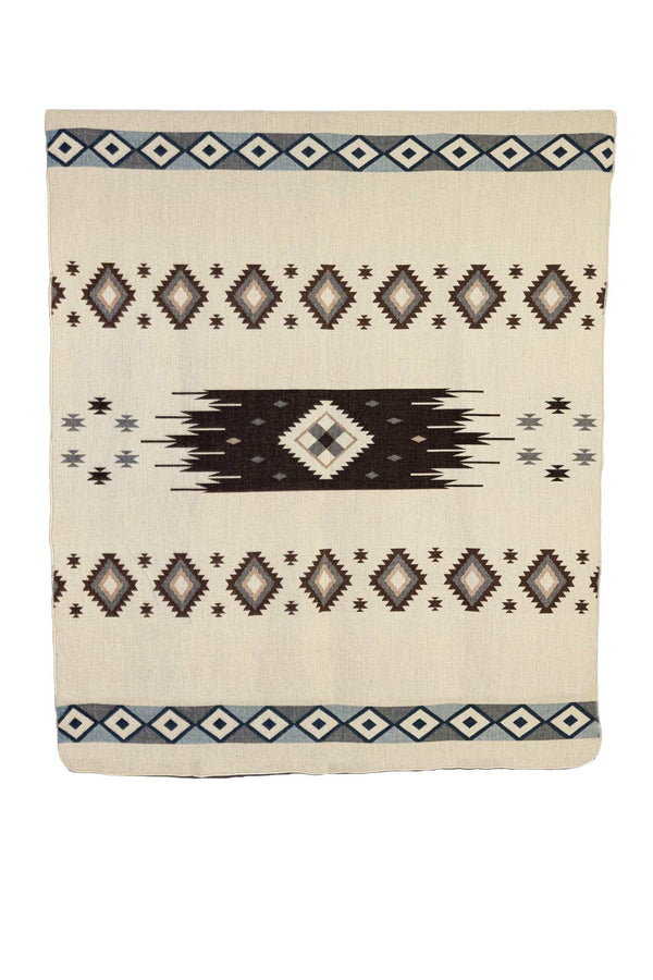 Handwoven Reversible Sunset Diamond Alpaca Throw Blanket Red Brown