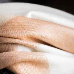 Handwoven Alpaca Throw Blanket Apricot Mist from Ecuador