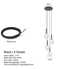 LED Chandelier Glass Dining Room