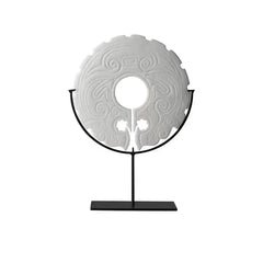 DecorBites™ Geometric Totem Resin Statue | Chinese Retro Home Decor Accessory
