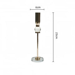 DecorBites™ Crystal Glass Candlestick Holder - Elegant Home Décor Accessory