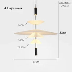 DecorBites™ LED Saucer Chandelier: Modern Personality for Home Decor, Living Room, Dining Table