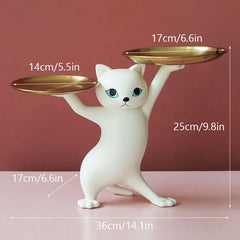 DecorBites™ Cat Resin Tray: Chic Home & Office Decor Accessory