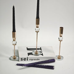 DecorBites™ Crystal Glass Candlestick Holder - Elegant Home Décor Accessory