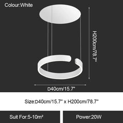 DecorBites™ LED Ring Chandelier: Modern Dining Room Table Lighting & Home Decoration