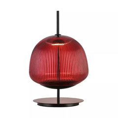 DecorBites™ Green Red Glass Table Lamp LED Lighting for Bedroom and Living Room
