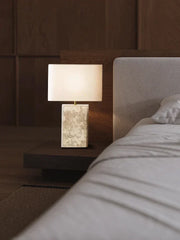 DecorBites™ Large Brown Stone Fabric Table Lamp for Home Decoration in Living Room or Bedroom