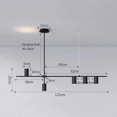 DecorBites™ Black Chandelier Pendant Lights for Dining Table, Kitchen, Living Room