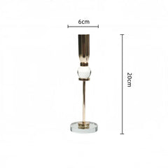 DecorBites™ Crystal Glass Candlestick Holder - Elegant Home Décor Accessory
