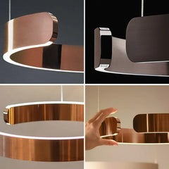 DecorBites™ LED Ring Chandelier: Modern Dining Room Table Lighting & Home Decoration