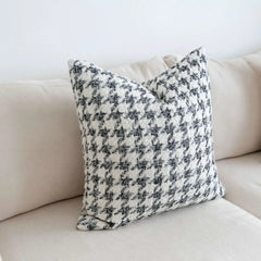 DecorBites™ Houndstooth Crochet Cushion Cover Nordic Minimalist Throw Pillow