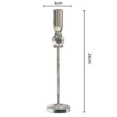 DecorBites™ Crystal Glass Candlestick Holder - Elegant Home Décor Accessory