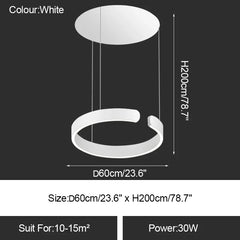 DecorBites™ LED Ring Chandelier: Modern Dining Room Table Lighting & Home Decoration