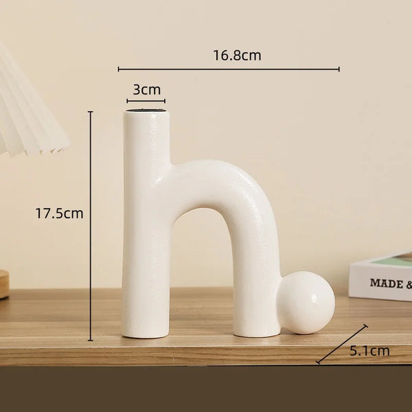 DecorBites™ Geometric Ceramic Candle Holder Ornaments - Home Decor Accessories