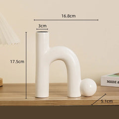 DecorBites™ Geometric Ceramic Candle Holder Ornaments - Home Decor Accessories