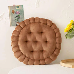 DecorBites™ Cookie Biscuit Cushion Soft Throw Pillow for Living Room Chair