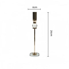 DecorBites™ Crystal Glass Candlestick Holder - Elegant Home Décor Accessory