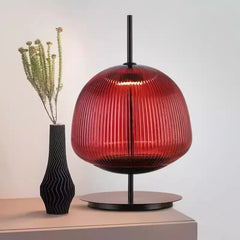 DecorBites™ Green Red Glass Table Lamp LED Lighting for Bedroom and Living Room
