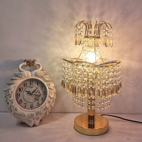 Luxury Crystal Table Lamps - Elegant Home Decor and Wedding Lighting