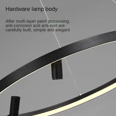 DecorBites™ Black Round Combo Chandelier: Stylish Lighting for Home, Living Room, Bedroom, Dining Table